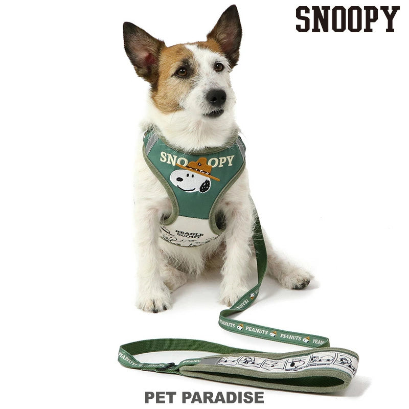 Snoopy Dog Harness Lead Harness & Lead | Cute Dog Harness Beagle Scout 50th Anniversary Reflective Mesh Lining Green Night Walks One Piece Stylish
