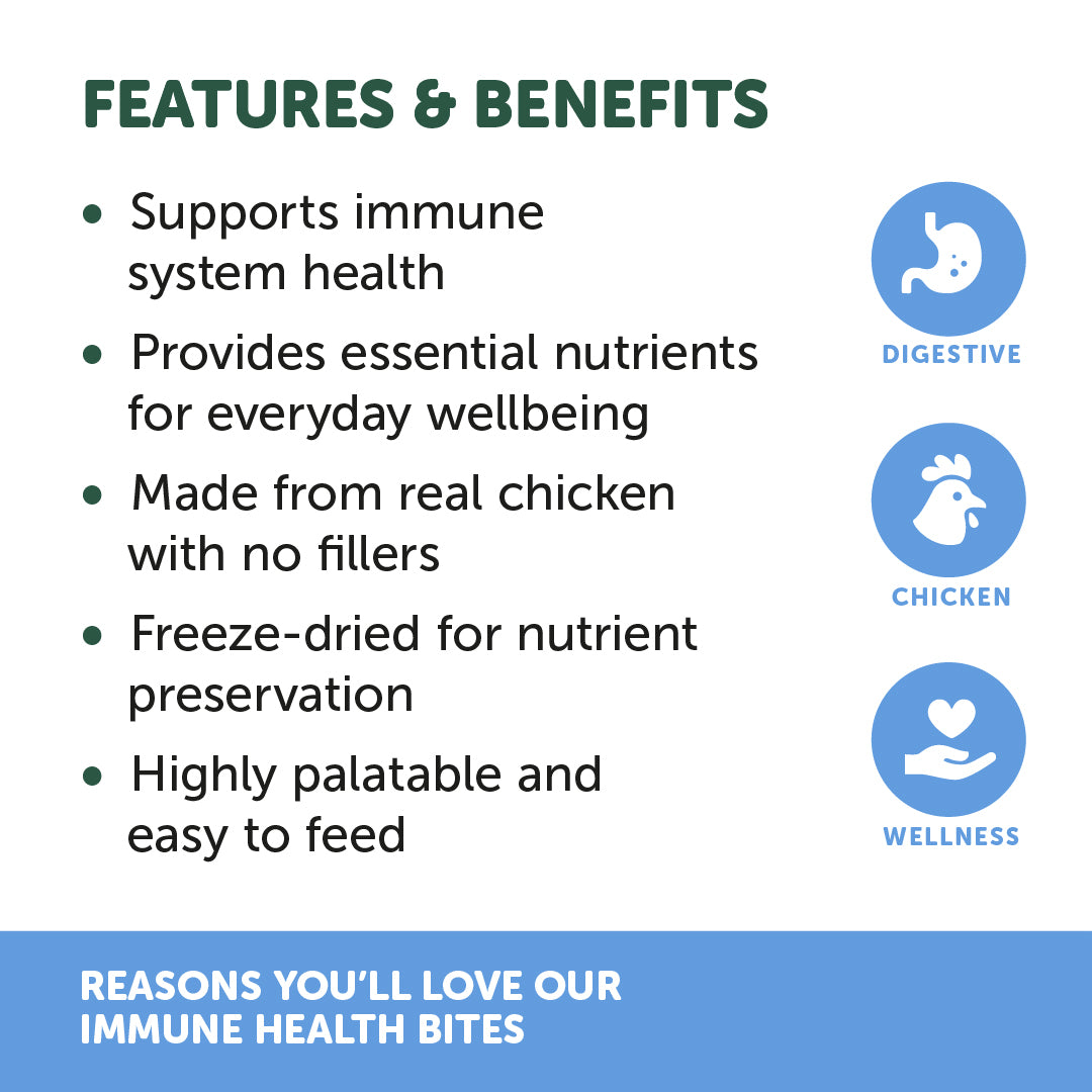 NAS Freeze Formed â„¢ Feline Immune Health Bites 100g | 60 pieces
