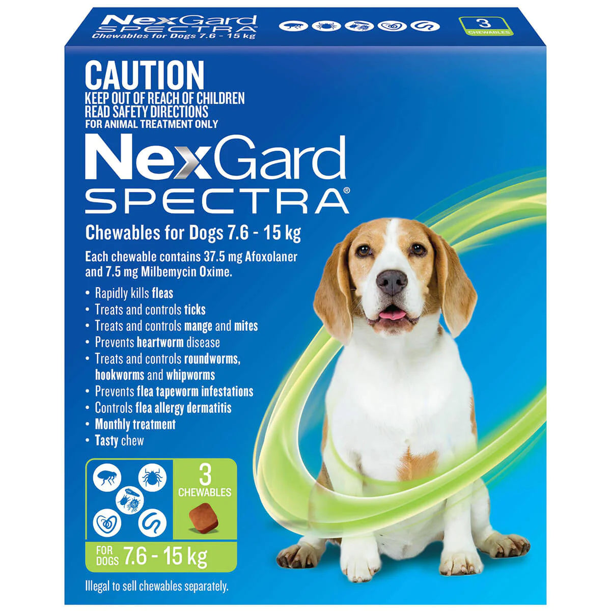 NexGard Dog SPECTRA | Flea, Heartworm, Flea, Tick, Intestinal Worm, and Mite Protection