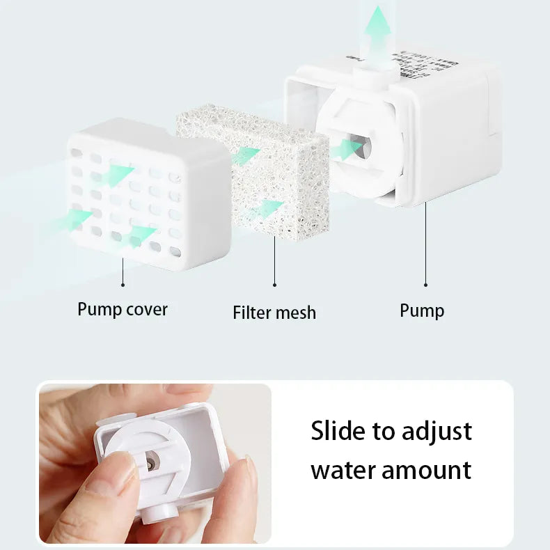 1.3L USB Ceramic Whale Water Fountain