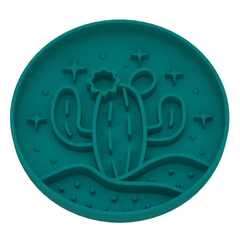 Cactus Shaped 3-in-1 Pet Slow Food Bowl Silicone Licking Mat and Puzzle Feeder