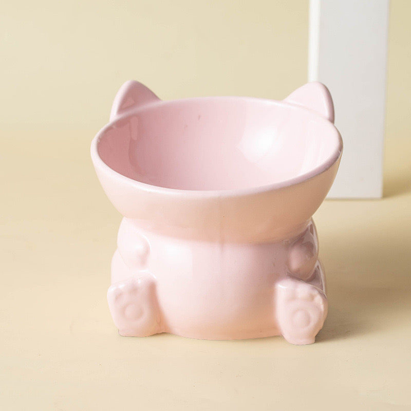 Elevated Bowl - sitting cat