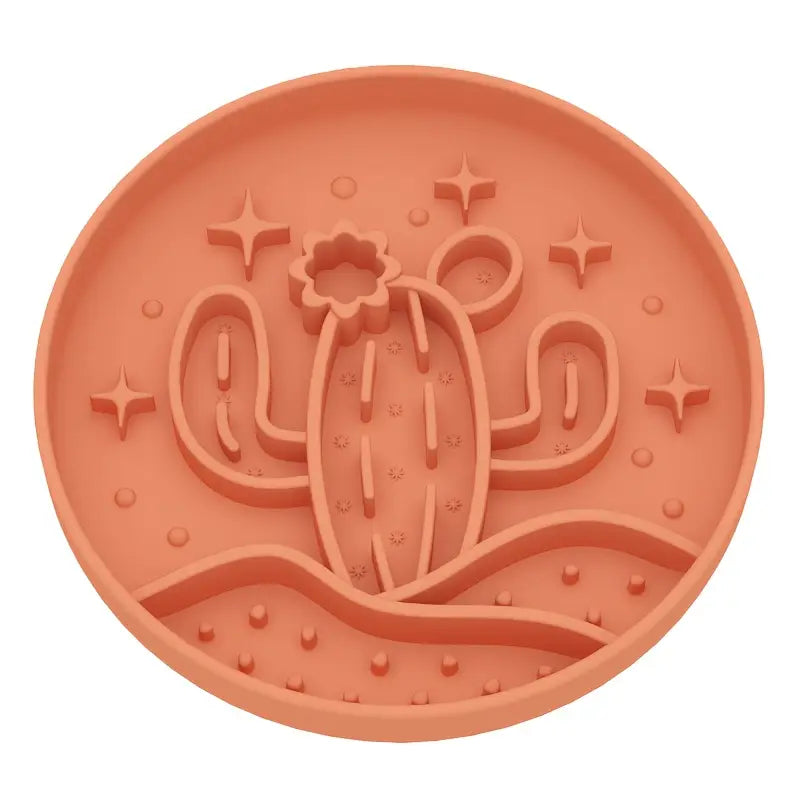 Cactus Shaped 3-in-1 Pet Slow Food Bowl Silicone Licking Mat and Puzzle Feeder