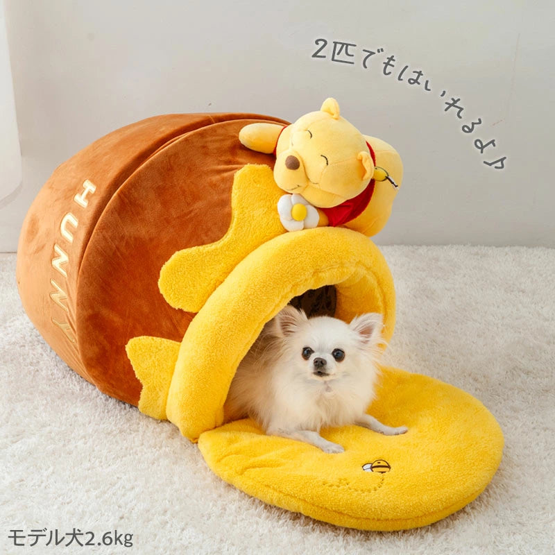 Disney Dog Bed Dome House Kennel Indoor Stylish Winnie the Pooh Honey Pot