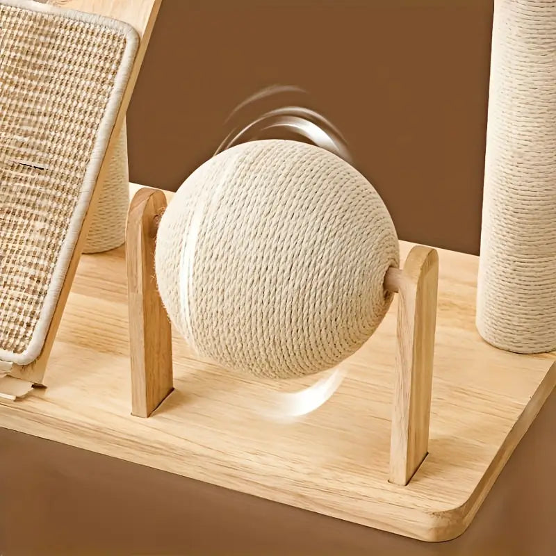 Cat Tower with Scratching Board and Ball