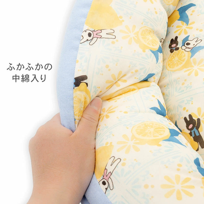 Authentic Lisa & Gaspard Dog Cooling Cuddler Bed – Citrus Pattern (55cm)