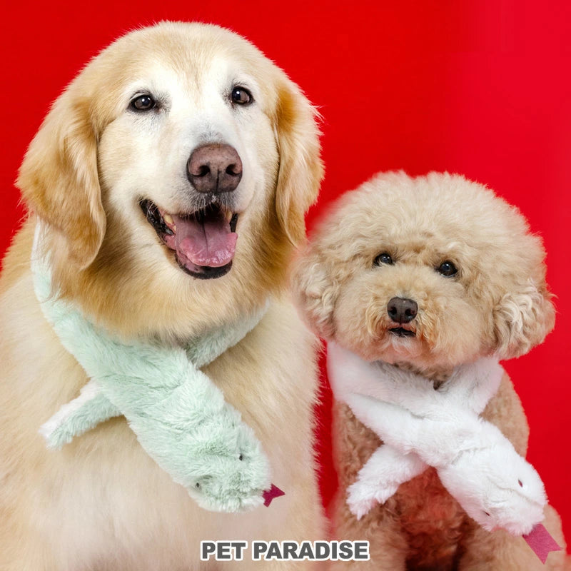 Chinese zodiac snake scarf, 2 colors available, green/white