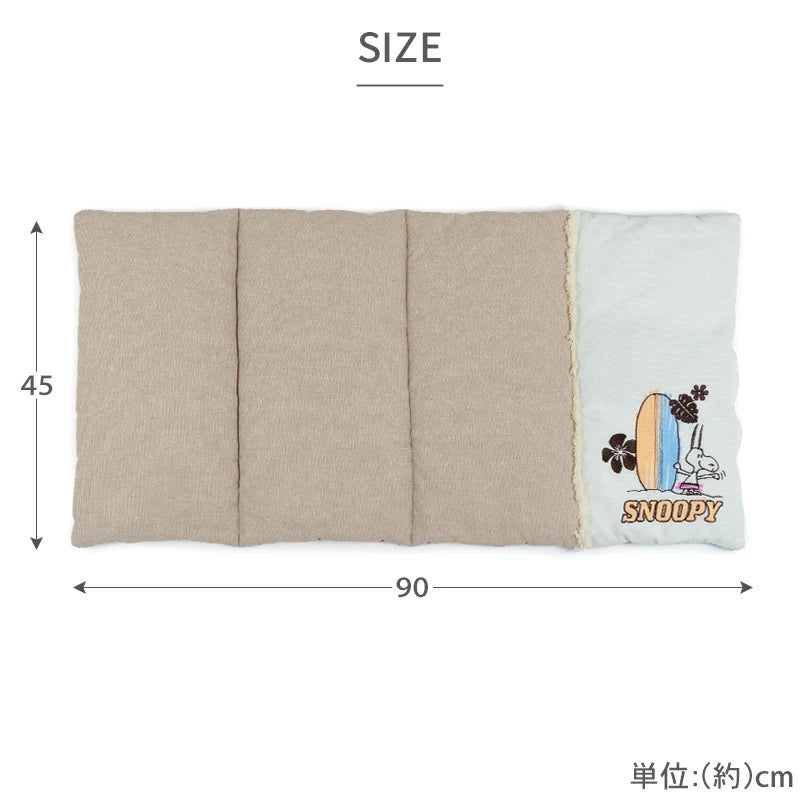 Snoopy Summer Cooling Cushion Surf Print Roll Mat Cooling Touch, Portable, Cooling Bed for Cats, Car