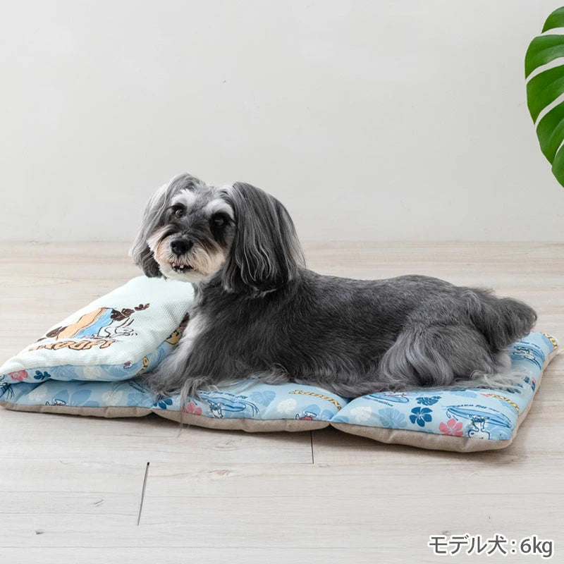 Snoopy Summer Cooling Cushion Surf Print Roll Mat Cooling Touch, Portable, Cooling Bed for Cats, Car