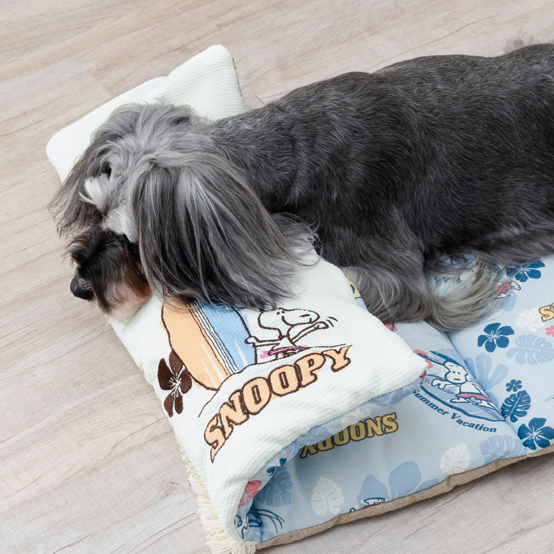 Snoopy Summer Cooling Cushion Surf Print Roll Mat Cooling Touch, Portable, Cooling Bed for Cats, Car