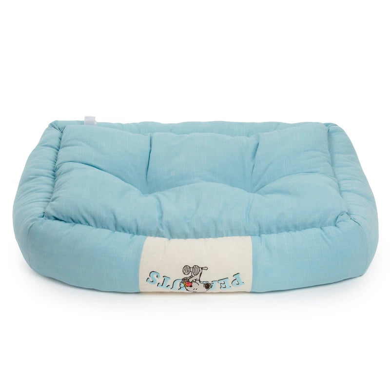 Dog Bed Cool Summer Snoopy Cuddler Small Dogs Medium Dogs Large Dogs | Ice Pattern Square Cool Touch Sensation Summer Cat Pet Bed Washable Cool Cool Cooling Heat Protection Nursing Care Senior Cushion Fluffy
