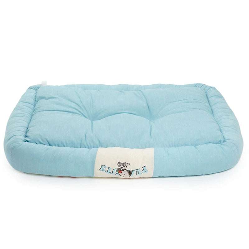 Dog Bed Cool Summer Snoopy Cuddler Small Dogs Medium Dogs Large Dogs | Ice Pattern Square Cool Touch Sensation Summer Cat Pet Bed Washable Cool Cool Cooling Heat Protection Nursing Care Senior Cushion Fluffy