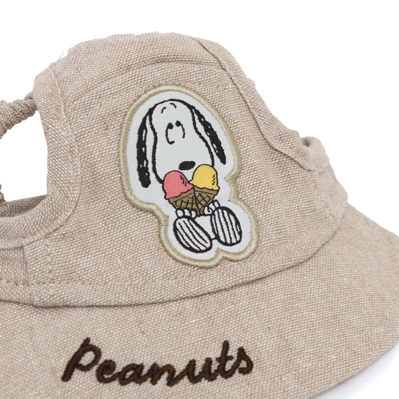 Snoopy dog clothes spring summer ice cream pattern linen hat