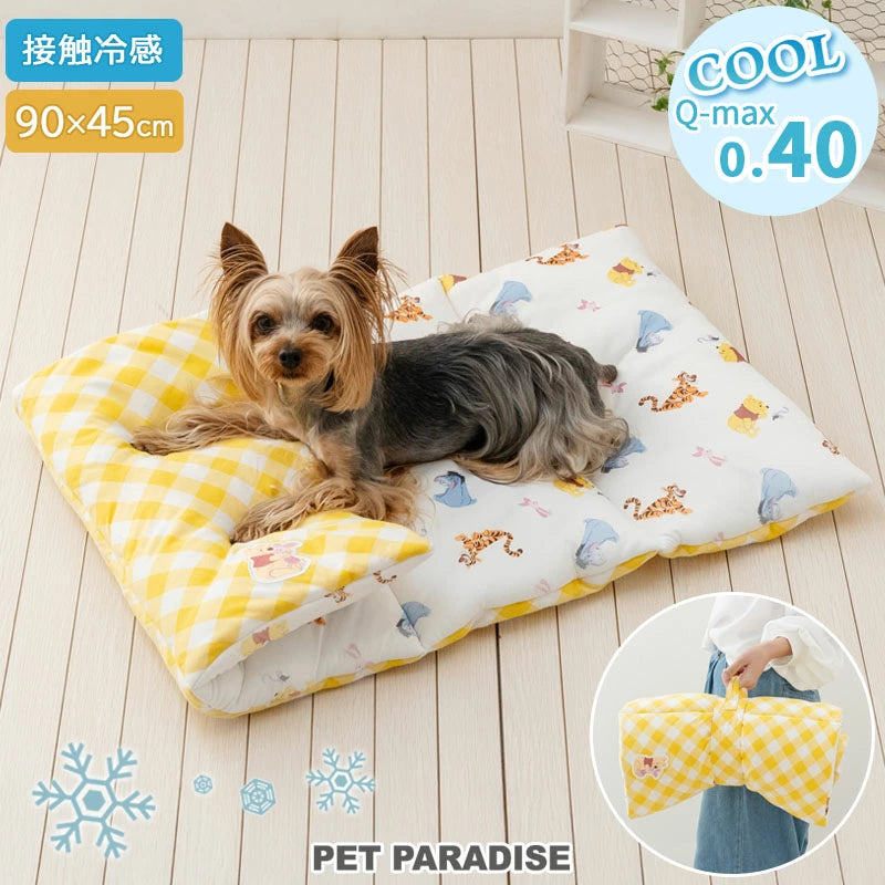 Disney Winnie the Pooh Dog Pet Cushion Summer Cool Everyone Pattern Roll Mat