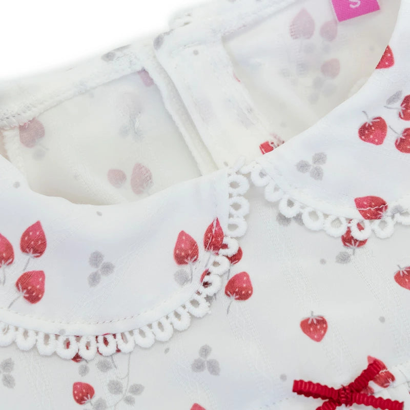 spring strawberry smocking dress