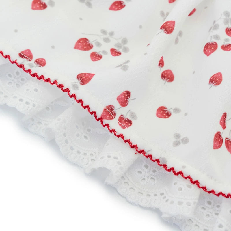 spring strawberry smocking dress