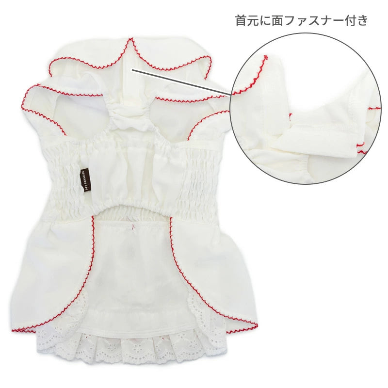 spring strawberry embroidery smocking dress