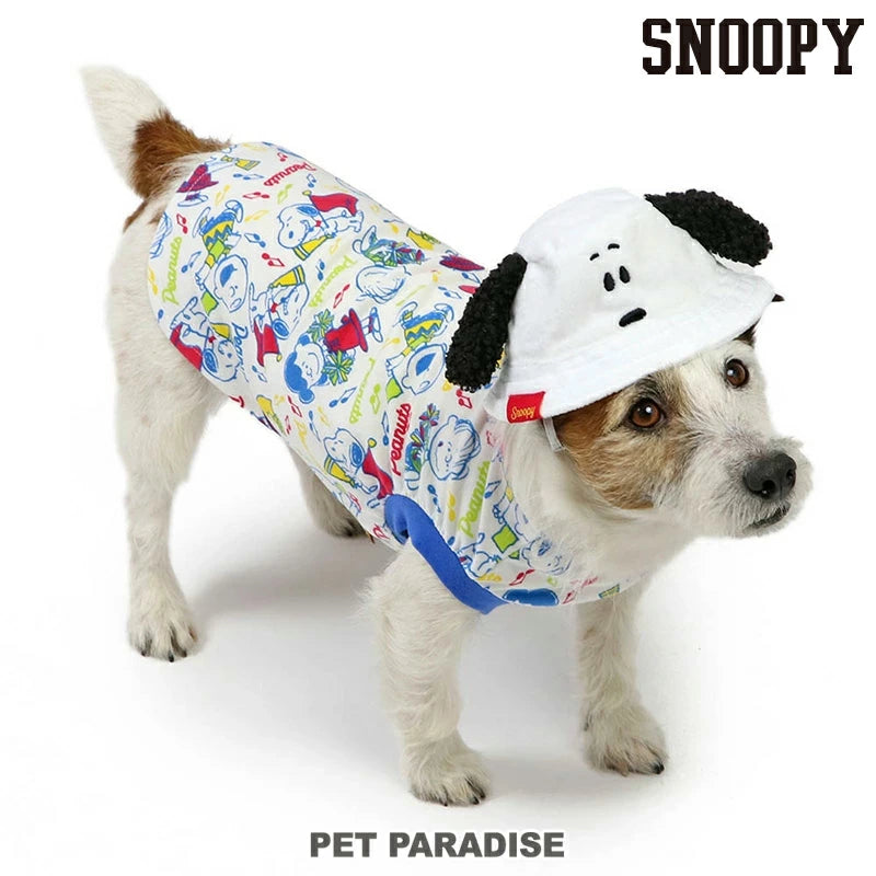 Snoopy dog clothes spring summer dog clothes T-shirt small dog bucket hat included | Hat summer stylish cute hat headgear bucket hat set