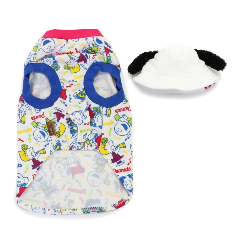 Snoopy dog clothes spring summer dog clothes T-shirt small dog bucket hat included | Hat summer stylish cute hat headgear bucket hat set