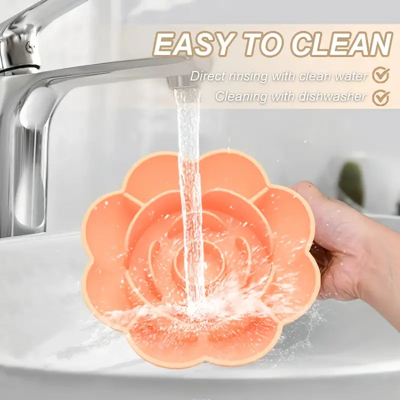 Rose-Shaped 3-in-1 Pet Slow Food Bowl Silicone Licking Mat and Puzzle Feeder