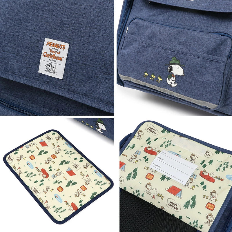 Snoopy Dog Backpack Carry Bag Front Carry Folding Small Dog House | Hug Carry Backpack Carry Bag Stylish Cute Beagle Scout Expandable Simple House Car Seat Belt Fixation Reflective Night Convenient Disaster Prevention
