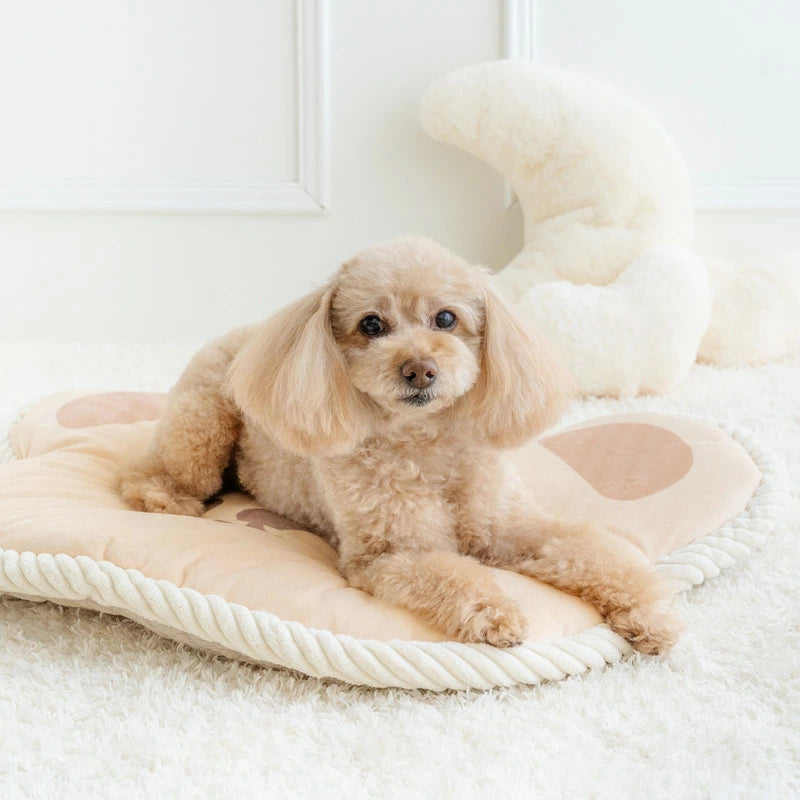 Bear Mat | Beige, Boa Lining, Washable Bear Design