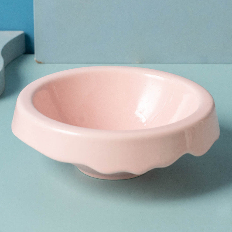 Ceramic Pet Elevated Bowl - Ice Cream