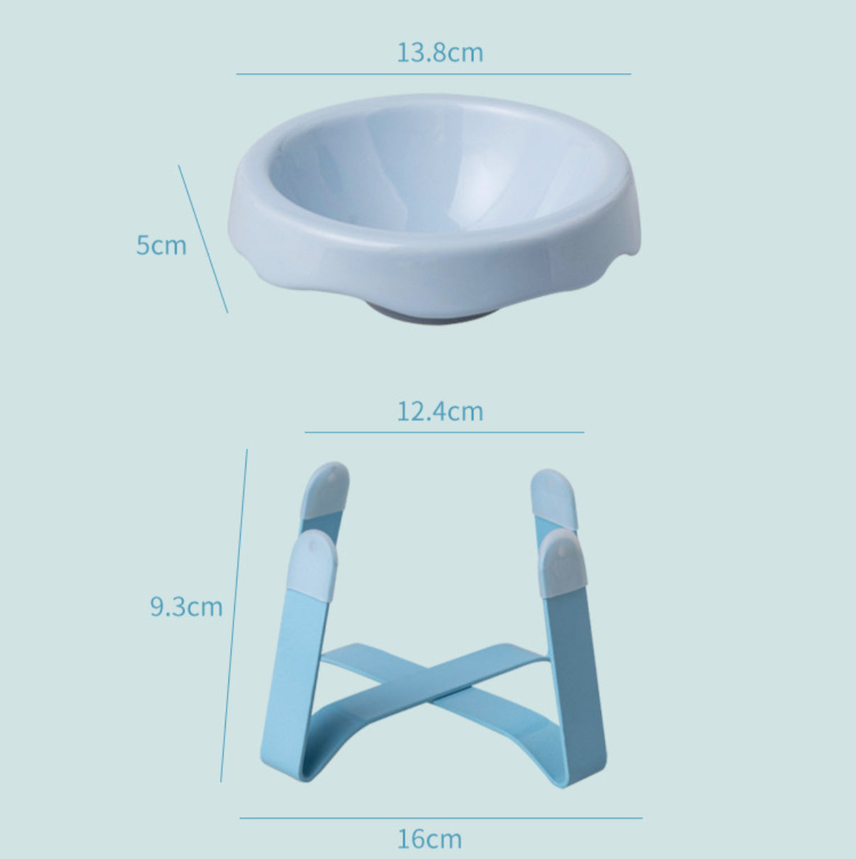 Ceramic Pet Elevated Bowl - Ice Cream