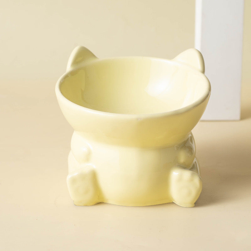 Elevated Bowl - sitting cat