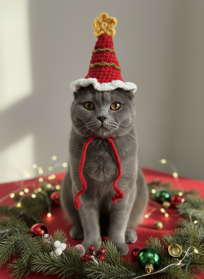 Handmade Xmas Hat with a Star