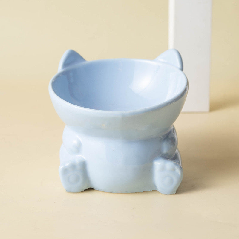 Elevated Bowl - sitting cat