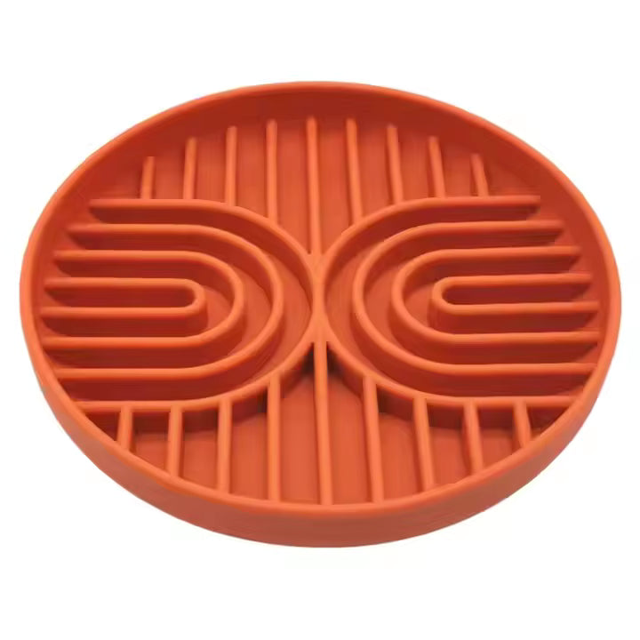 Double C Shaped 3-in-1 Pet Slow Food Bowl Silicone Licking Mat and Puzzle Feeder