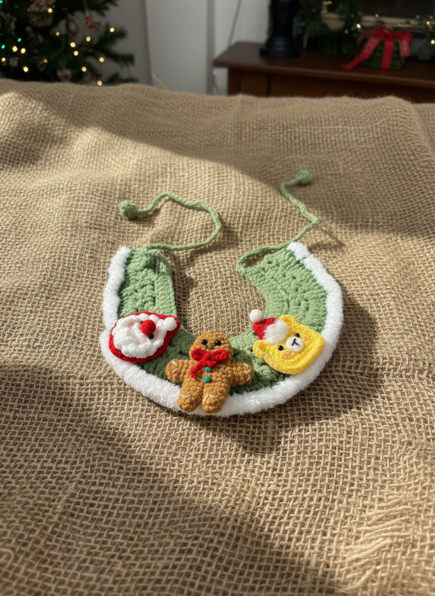 Handmade Xmas Gingerbread Man Bandana