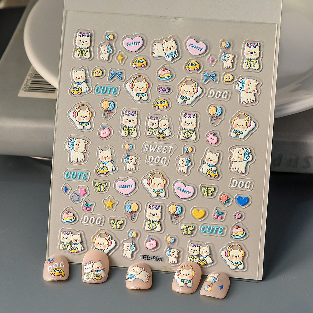 Cats and Dogs Nail Stickers