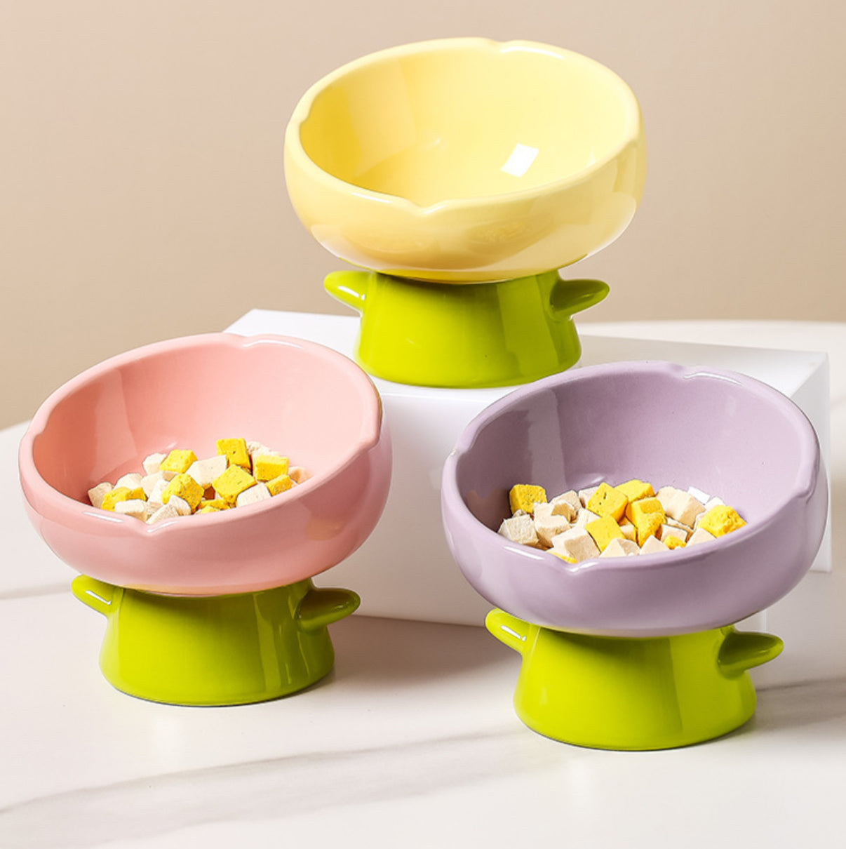 Elevated Bowl - Flowers