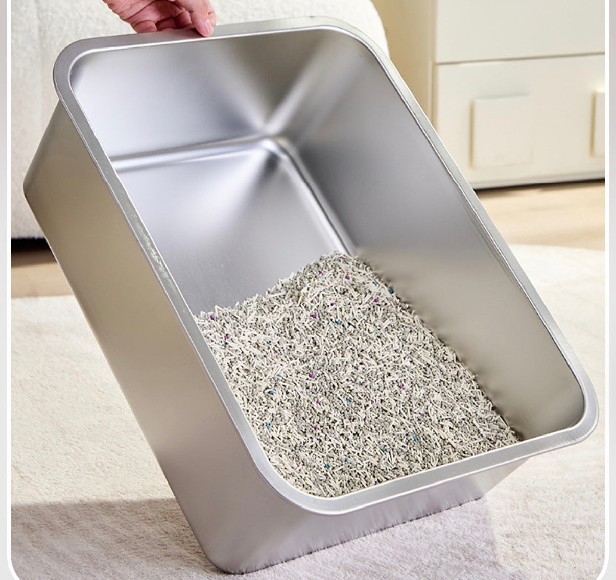 Stainless Steel Cat Litter Tray
