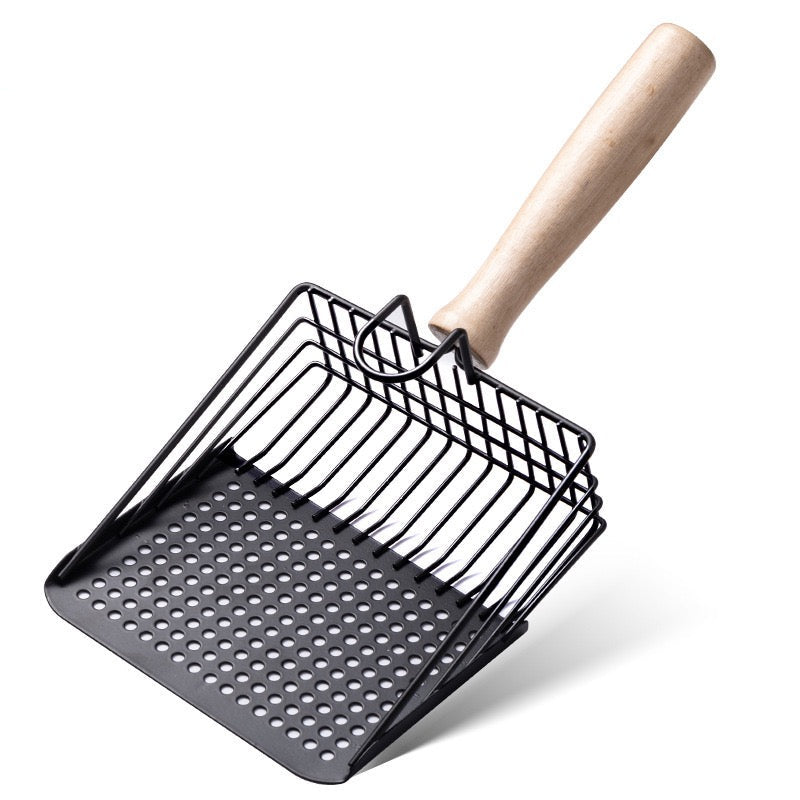 Cat Litter Scoop, Metal Litter Scoop, Metal Litter Scooper for Cats, Aluminum Cat Litter Shovel, Metal Cat Litter Sifter with Deep Shovel and Ergonomic Long Handle, Non-Stick Pet Litter Scoop