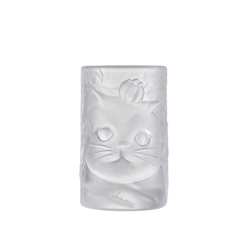Glass Cat Tea Cups Glass Tumblers, Glass Cups for Water & Juice, Tea, Espresso, Whiskey and Other Beverages. Unique Cat Cup Gift.