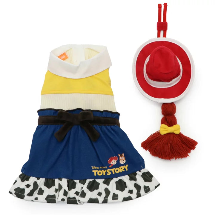 Disney Toy Story Jessie dog clothes spring dress with hat