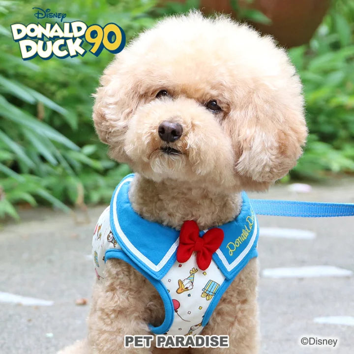 Disney Dog Lead Donald 90th Anniversary Reflective Small Dog | Donald Duck Party Pattern Mesh Lining Reflective Night Walk Outing Walking Stylish Cute
