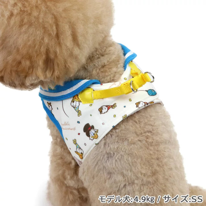 Disney Dog Lead Donald 90th Anniversary Reflective Small Dog | Donald Duck Party Pattern Mesh Lining Reflective Night Walk Outing Walking Stylish Cute