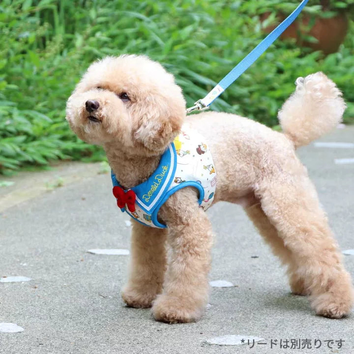Disney Dog Lead Donald 90th Anniversary Reflective Small Dog | Donald Duck Party Pattern Mesh Lining Reflective Night Walk Outing Walking Stylish Cute