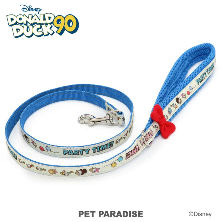 Disney Dog Lead Donald 90th Anniversary Reflective Small Dog | Donald Duck Party Pattern Mesh Lining Reflective Night Walk Outing Walking Stylish Cute