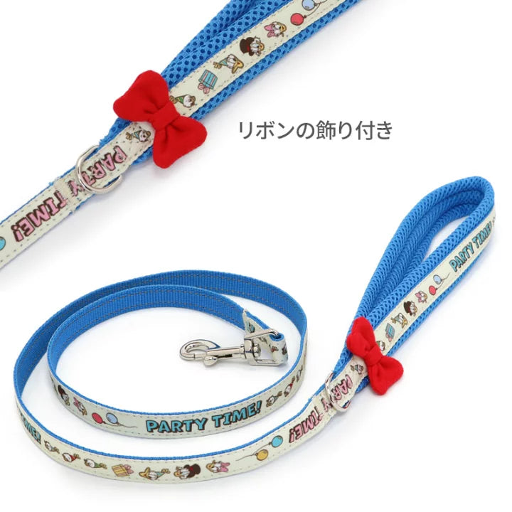 Disney Dog Lead Donald 90th Anniversary Reflective Small Dog | Donald Duck Party Pattern Mesh Lining Reflective Night Walk Outing Walking Stylish Cute