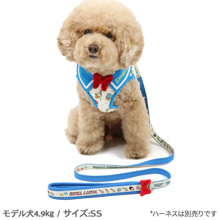 Disney Dog Lead Donald 90th Anniversary Reflective Small Dog | Donald Duck Party Pattern Mesh Lining Reflective Night Walk Outing Walking Stylish Cute