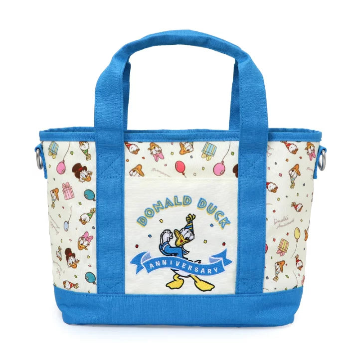 Dog walking bag, shoulder bag, crossbody bag, tote bag, Disney, Donald, 90th anniversary | Donald Duck, party pattern, blue, crossbody bag