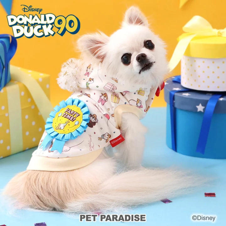 Disney dog clothes, fall/winter, Donald, party, patterned hoodie, 90th anniversary, sleeveless, small dog | Fall, Donald Duck