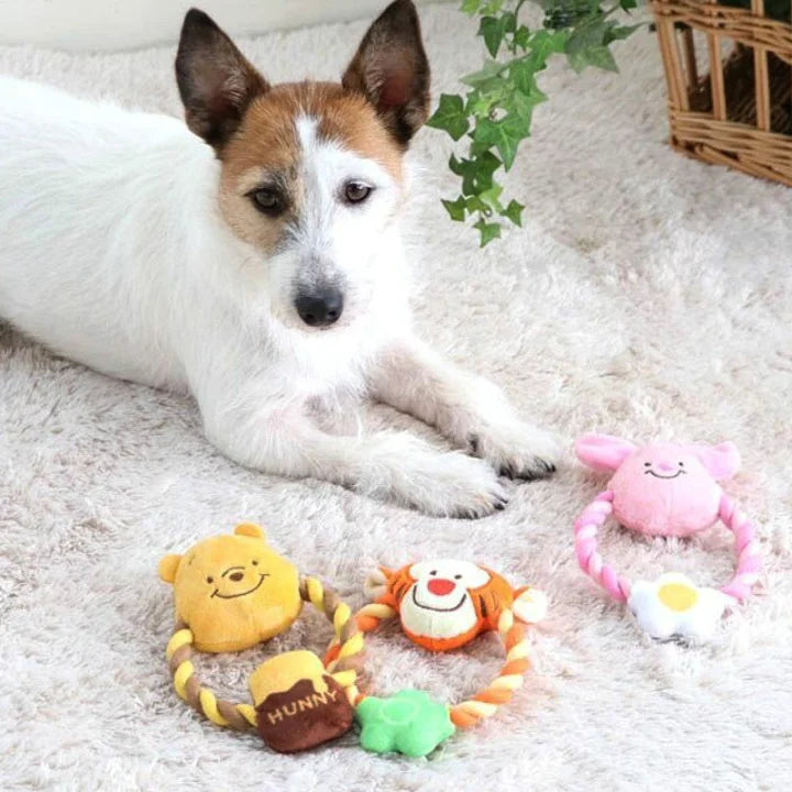 Disney dog toy Winnie the Pooh rope toy | Sound-making Tigger Piglet stuffed animal toy