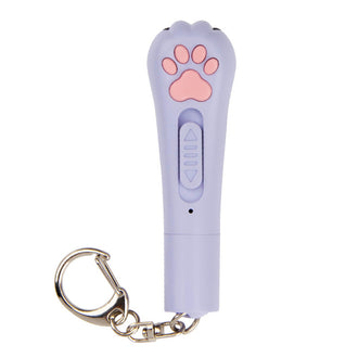 Interactive Cat Toy 2 Pack LED Light Pointer USB Rechargeable Cat Catch Toys with 5 Patterns & Purple Light Check Urine Stains, Cat Moss Paw Style Cat Chase Toys