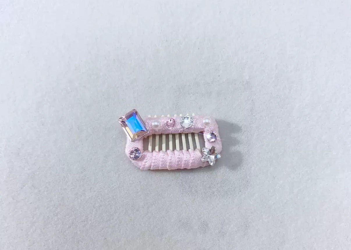 2.3cm Mini Hair Clip -Bows and Diamond